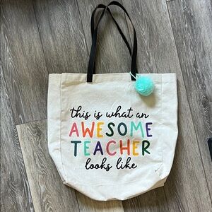 Awesome Teacher Canvas Tote Bag